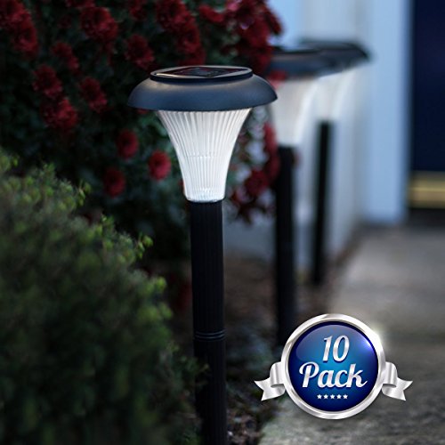 Gardenjoy 10 Pack Of Outdoor Solar Garden Lights Transform Your Yard Path Lawnamp Landscape Lighting