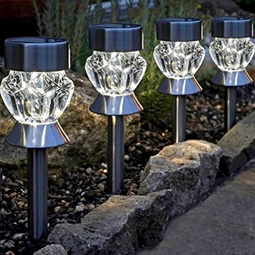 Living Lane Set of 4 Solar LED Garden Lights