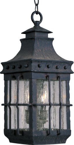 Maxim 30088CDCF Nantucket 3-Light Outdoor Hanging Lantern Country Forge