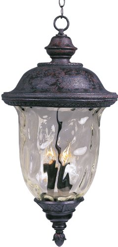 Maxim Lighting 3427wgob Carriage House Dc 3-light Outdoor Hanging Lantern Oriental Bronze Finish