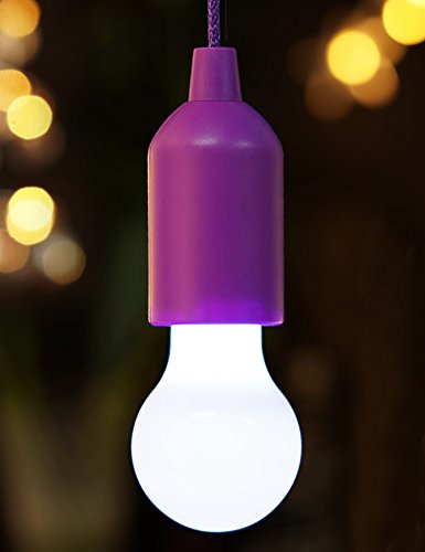 BRIGHT ZEAL Spring Festival Bright Pull Cord LED - Portable LED Bulb Cold White LED Camping Bulb - Hanging Light For Party Lamps Light Fixtures - LED Light Chinese New Year Decorations Purple 2021