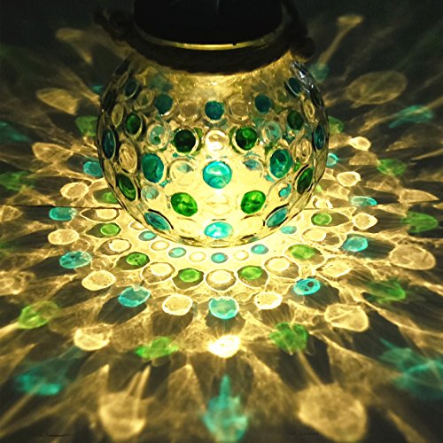 Blue Green Diamond Solar Glass Jar Decoration Light Sogrand Small Glass Jars With Lids Hanging Lights Hanging