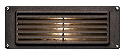 Hinkley Lighting 1594BZ-LED Louvered LED Brick Light with 15-Watt 12-Volt LED Light Source Bronze Powder Coat