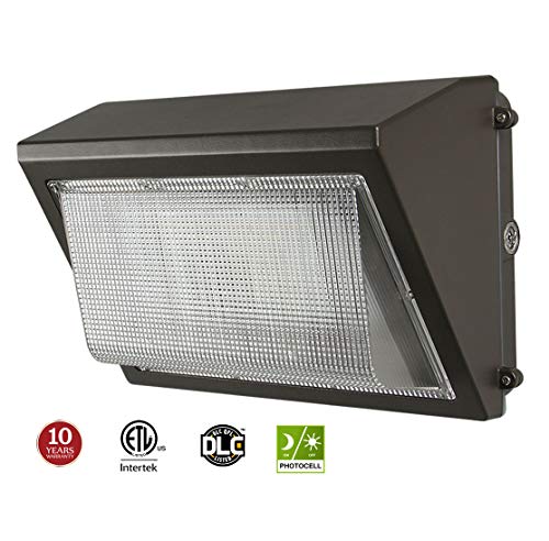 LED Wall Pack with Dusk-to-dawn Photocell 60W Waterproof Outdoor Commercial Lighting Fixture 200-300W HPSMH Replacement 5000K 7200lm 100-277Vac ETL DLC Listed 10-year Warranty by Kadision