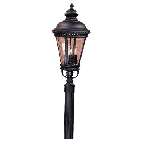 Murray Feiss OL1908BK Castle Outdoor Post Lighting 240 Watts Black Includes Mini Desk Fan