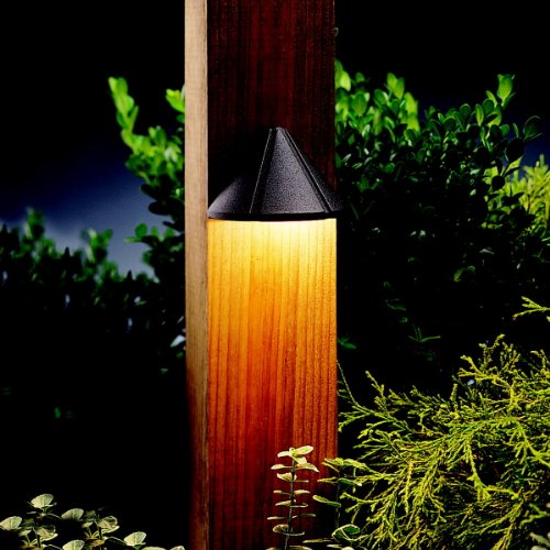 Kichler Lighting 15065azt Mini Deck Light 12-volt Deck And Patio Light, Textured Architectural Bronze