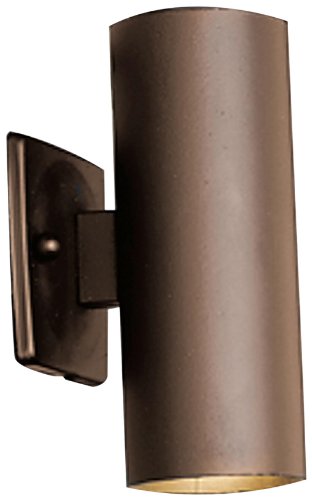 Kichler Lighting 15079azt Up/down Accent 12-volt Deck And Patio Light, Textured Architectural Bronze