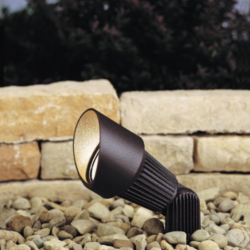 Kichler Lighting 15309azt 12-volt Low Voltage Accent Light With Heat Resistant Flat Glass Lens Textured Architectural