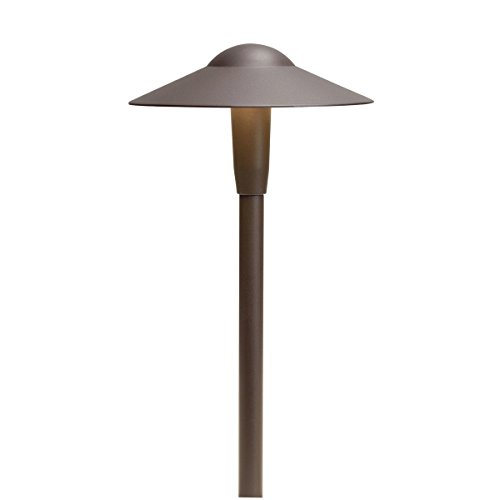 Kichler Lighting 15811azt 4-watt 12-volt  Dome  Led Landscape Path Light, Textured Architectural Bronze Finish
