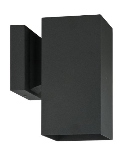Sunset Lighting F6891-31 Architectural - One Light Square Outdoor Wall Mount, Black Finish