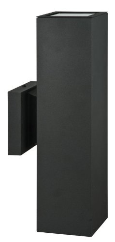 Sunset Lighting F6892-31 Architectural - Two Light Square Outdoor Wall Mount, Black Finish