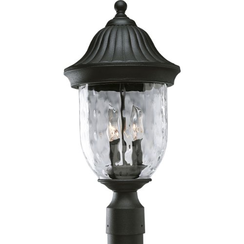 Progress Lighting P5429-31 2-light Post Lantern With Optic Hammered Clear Glass To Complement The New Fieldstone