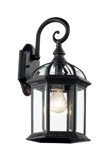 Trans Globe Lighting 4181 Bk Wentworth 16&quot Black Wall Lantern