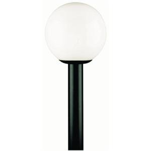 Westinghouse Lighting 6686100 One-Light Post-Top Exterior Lantern Black Finish Polycarbonate with White Acrylic Globe