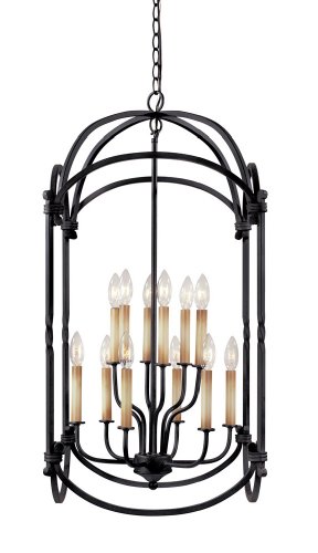 World Imports Lighting 61407-42 Hastings 12-Light Foyer Lantern Rust