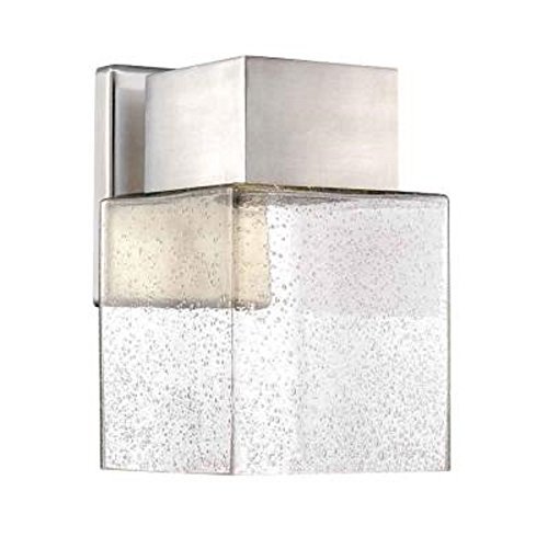 Essex Outdoor Brushed Nickel LED Powered Wall Lantern