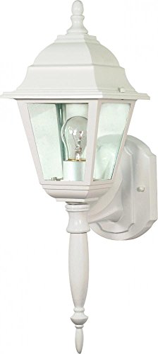 Nuvo 60540 Wall Lantern with Clear Glass White