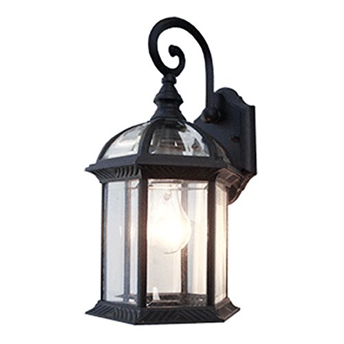 eTopLighting Contemporary Collection Exterior Outdoor Wall Lantern with Beveled Clear Glass APL1020