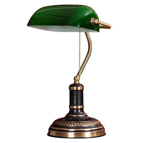 Desk Lamps M Banker Lamp Green Shade Retro Bronze Traditional Office Study Simple Designs Eye Caring Reading Light Black n