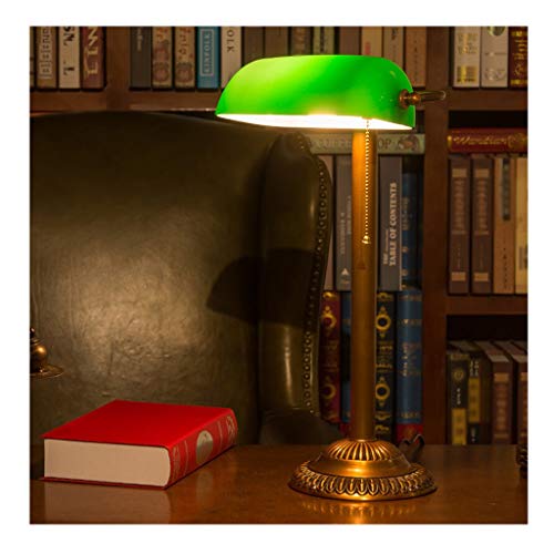 Desk Lamps M Banker Lamp Green Shade Retro Bronze Traditional Office Study Simple Designs Eye Caring Reading Light Gold Large n