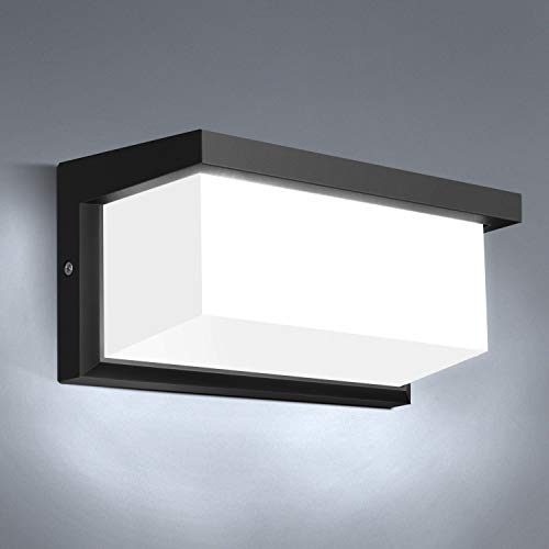 LIGHTESS Outdoor Sconces Exterior Wall Lights 10W Waterproof LED Black Light Fixtures Cool White 6000K