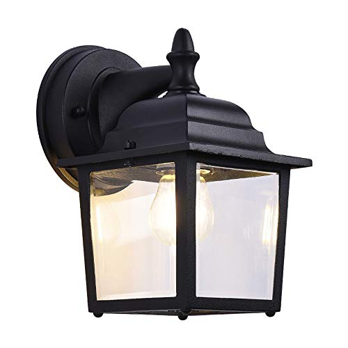 ZSAIMD LED Wall Light Black Lantern Creative Retro Industrial Style Wall Lights Warm White Modern Outdoor Wall Lamp Aisle Corridor Light Fixture Waterproof Light Fixture Garden Courtyard E27