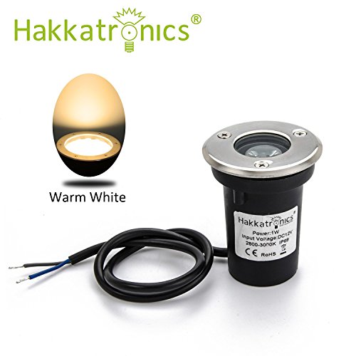 Hakkatronics 1-watt Underground Light Low Voltage 12v Soft Light Warm White 3000k In-ground Garden Landscape