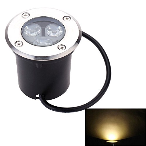 Jinda 85~265v Ac 3W Garden Yard Underground Flood Light Waterproof Outdoor Landscape Lamp Warm White Spot Light