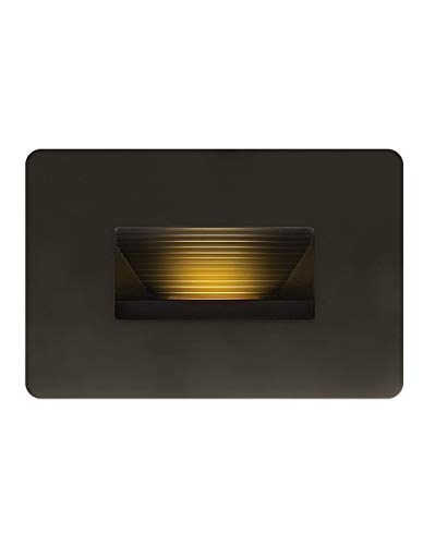 Hinkley Landscape Lighting LED Luna Step Light - Add Safety and Security Indoors and Outdoors ADA Compliant and Energy Efficient Small Step Light Bronze 15508BZ