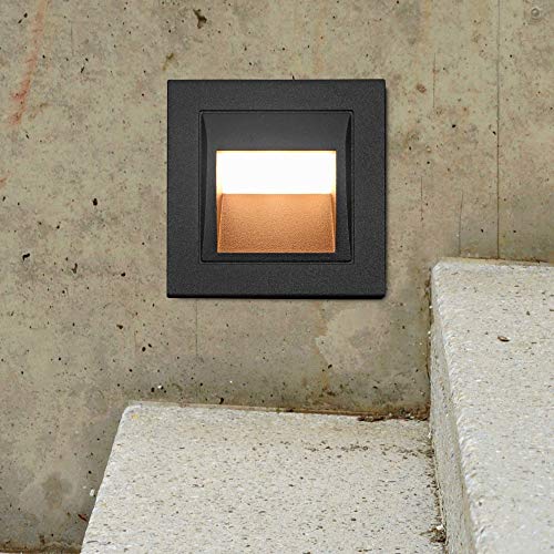 VONN VOS55477BL Modern Single Light 4 Wide Integrated LED Landscape Step Light