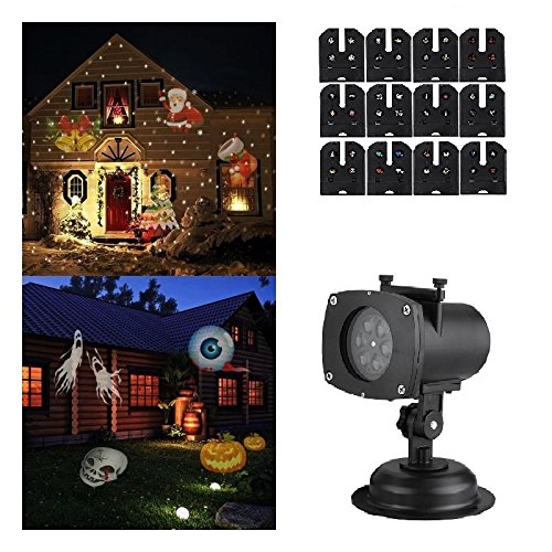 Projector Lights 12 Pattern Gobos Garden Lamp Lighting Waterproof Sparkling Landscape Projection Light For Decoration