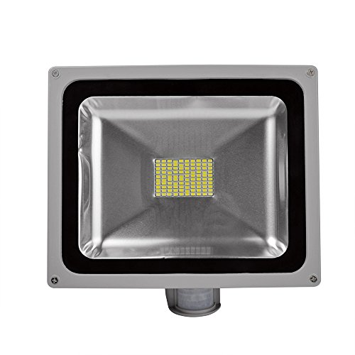 20PCS 80W High Luminous Efficiency SMD PIR Motion Sensor Light Waterproof Outdoor Flood Light White
