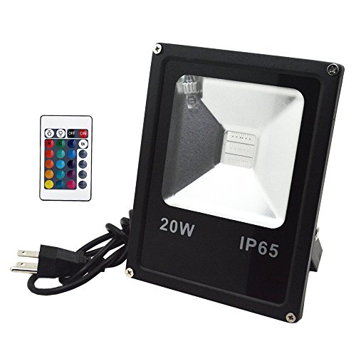 Glw 20w Led Rgb Flood Light Remote Control Waterproof Outdoor Security Light 4 Models With 16 Color Tones Spotlight