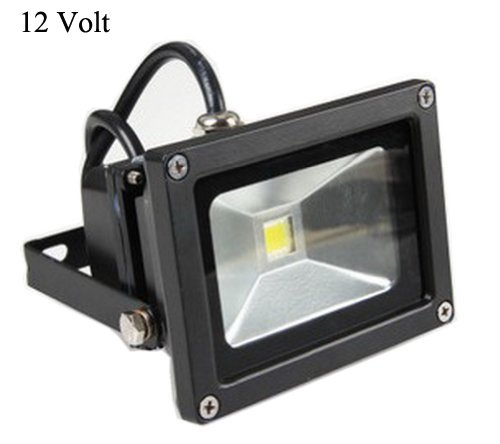 Glw&reg 10w 12v Ac Or Dc Warm White Led Flood Light Waterproof Outdoor Lights 750lm 80w Halogen Bulb Equivalent Black