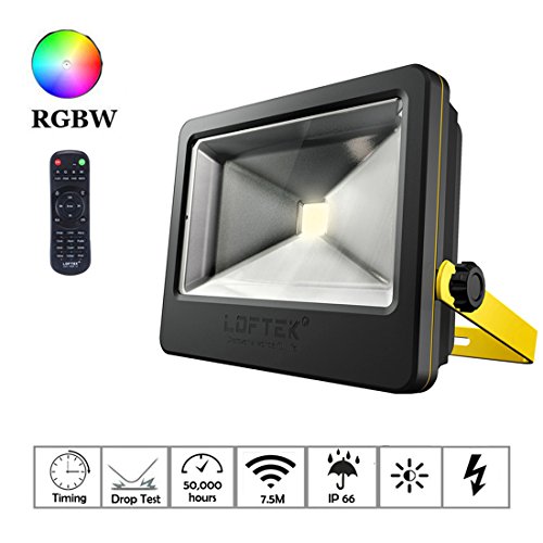 Loftek 50w Led Flood Light Rgb Timing Security Floodlight Outdoor Waterproof Ip66 Spotlight With Multi-functional