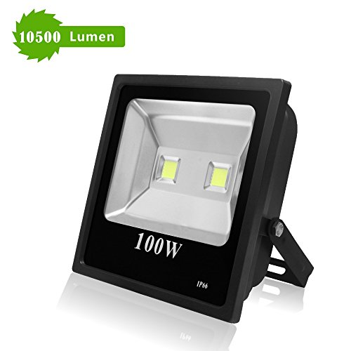 Meikee 100W Outdoor LED Flood Lights10500 Lumen 250W HPS Bulb Equivalent IP66 Waterproof Outdoor Floodlight Security LightsDaylight White