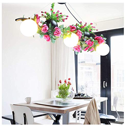 Chandelier Vintage Industrial Style Pendant Light Green Plant Ceiling Lighting Restaurant Cafe Restaurant Hang Lamp Fixture Chandelier K-L