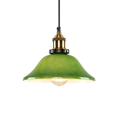 Northern Mini Glass Pendant LightVintage Creative Living Room Dining Room Hallway Cafe Pendant Lamp Green Glass Lampshade Chandelier