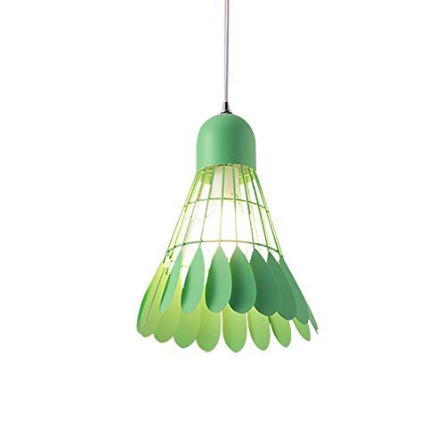 Tuls-63072 Modern Fashion Pendant Lamp Green Iron Badminton-Shaped Lampshade Living Room Pendant Light