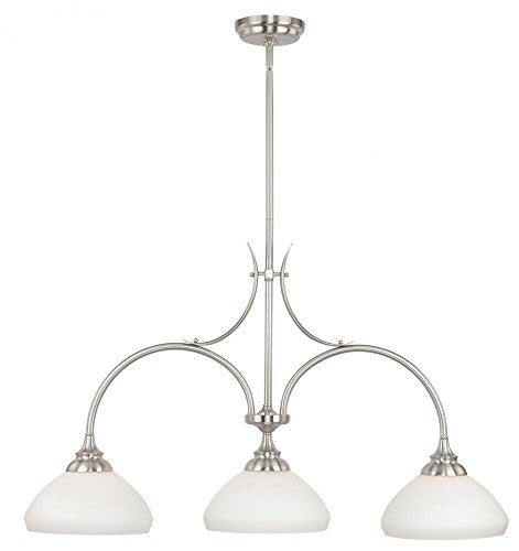 Vaxcel H0133 Grafton 3 Light Island Light Satin Nickel Finish