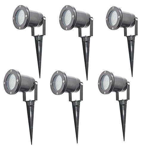 Lot of 6 Silbo SB8023 12V 3 Watt LED Outdoor Residential or Commercial Landscape Garden Waterproof Flood Light Fixture