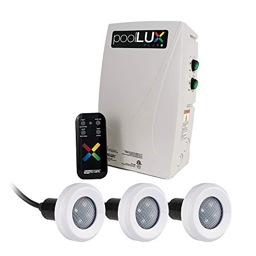 SRSmith 3TR-pLX-PL2 poolLUX Plus2 with 3 TREO RGB Pool Transformer and LED Light Gray