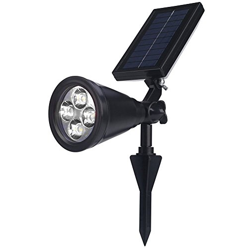 Deckey Solar Lights Spotlight Rgb Outdoor Landscape Lighting Waterproof Wall Light Security Night Lights,  adjustable