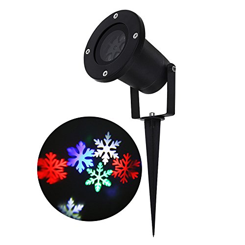 Lightme 6 Leds Waterproof Snowflake Spotlights 6w Multi-color Projector Lamp Moving Automatically Landscape Lighting
