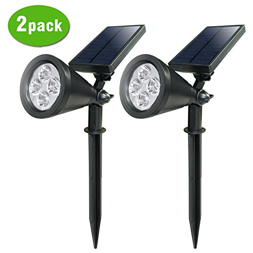 Lte 4 Led Solar Spotlight, Waterproof, Wall Light, Outdoor Wireless Night Lights, Landscape Lighting, Dusk To