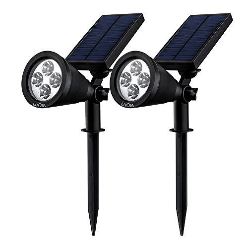 Solar Spotlights, Litom Adjustable Led Outdoor Landscape Solar Lights Waterproof Security Lighting Dark Sensing
