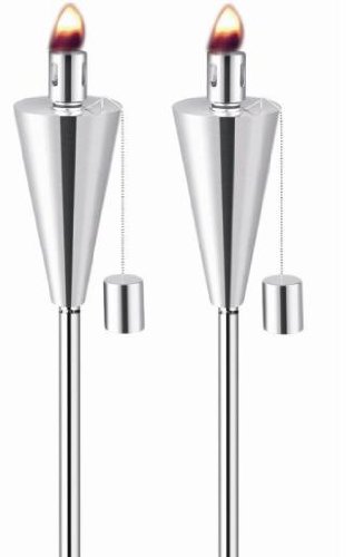 Anywhere Garden Torch - Stainless Steel Cone Shape Garden Torch 2 pack