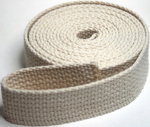 Guiding Light Oil 1&quot Flat Cotton Oil Lantern Or Oil Lamp Wick 8 Foot Roll Of 100 Natural Cotton
