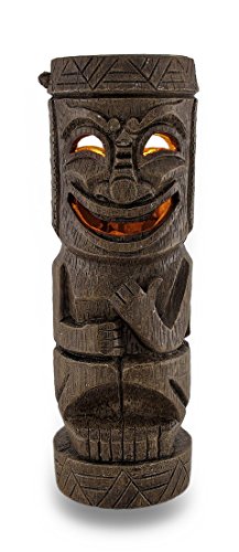 Hitchhiker Tall Flickering Friki Tiki Wooden Solar Accent Light