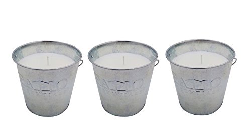 Citronella Candle Galvanized Bucket 17 oz each3 Pack